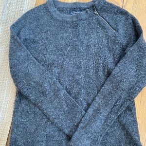 Abercrombie asymmetric zipper crew neck sweater